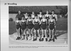 Coach Muhlethaler and the 1991-92 JV Wrestling team