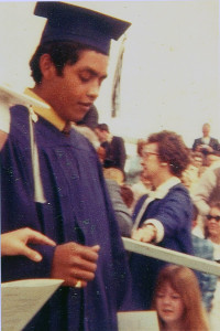 Armando at graduation ceremony