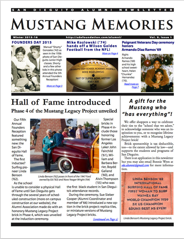 cover of Winter 2015-16 newsletter
