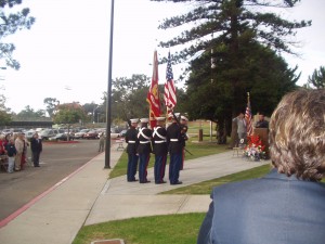 Color Guard Approaching Memorial